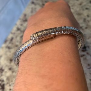 John Hardy Hammered and Diamond Cuff